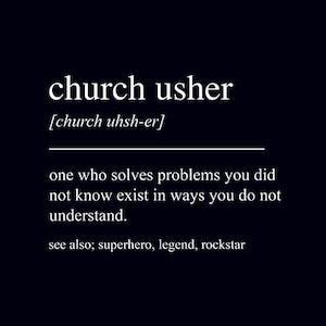 Church Usher Png File, Church Usher Tshirt Design, Church Usher Tumbler Design, Church Usher Mug Design, Church Usher Digital Download