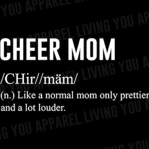 Personalizado Cheer Mom Png, Cheer Mom Definition, Funny Cheerleader Mom Design, Camiseta de mamá animadora, Descarga digital, Descarga instantánea