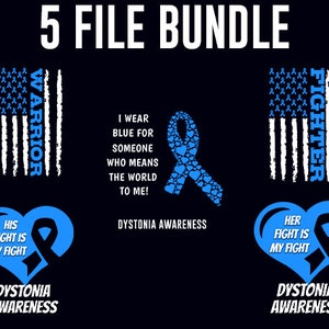 Dystonia Png Bundle, Dystonia Awareness Month Png, Blue Ribbon Png, Dystonia Clip Art, Dystonia Tshirt, Instant Download, Digital Download