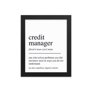 Cadeau pour gestionnaire de crédit, oeuvre d'art murale pour gestionnaire de crédit, cadeaux pour gestionnaire de crédit, cadeau de retraite pour gestionnaire de crédit, décoration murale de bureau de gestionnaire de crédit