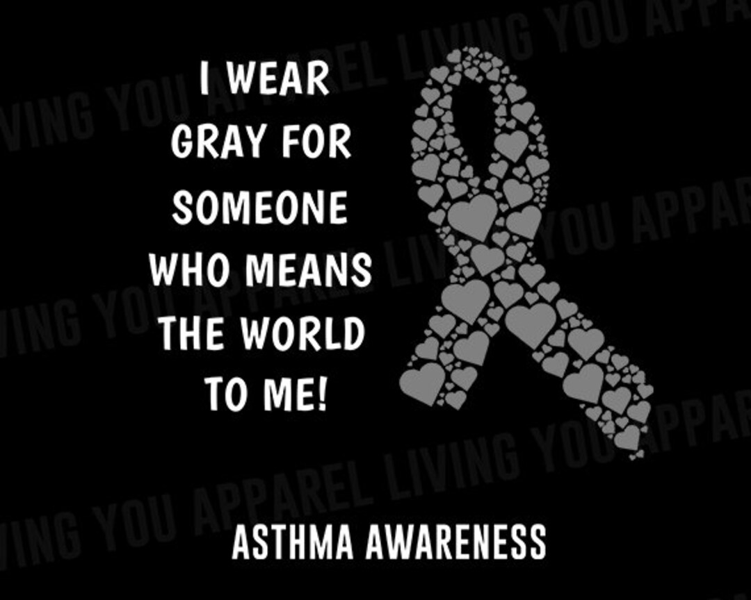 Asthma Png, Asthma Awareness, Asthma Warrior, Gray Ribbon, Asthma ...