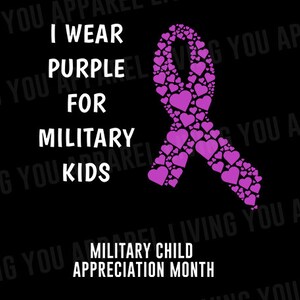 Purple Up voor militaire kinderen png, militaire familie, militaire waarderingsmaand, militaire kindmaand png, militaire kindwaarderingsmaand