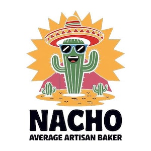 Nacho Average Artisan Baker, PNG – grappig sublimatieontwerp voor broodbakmachines