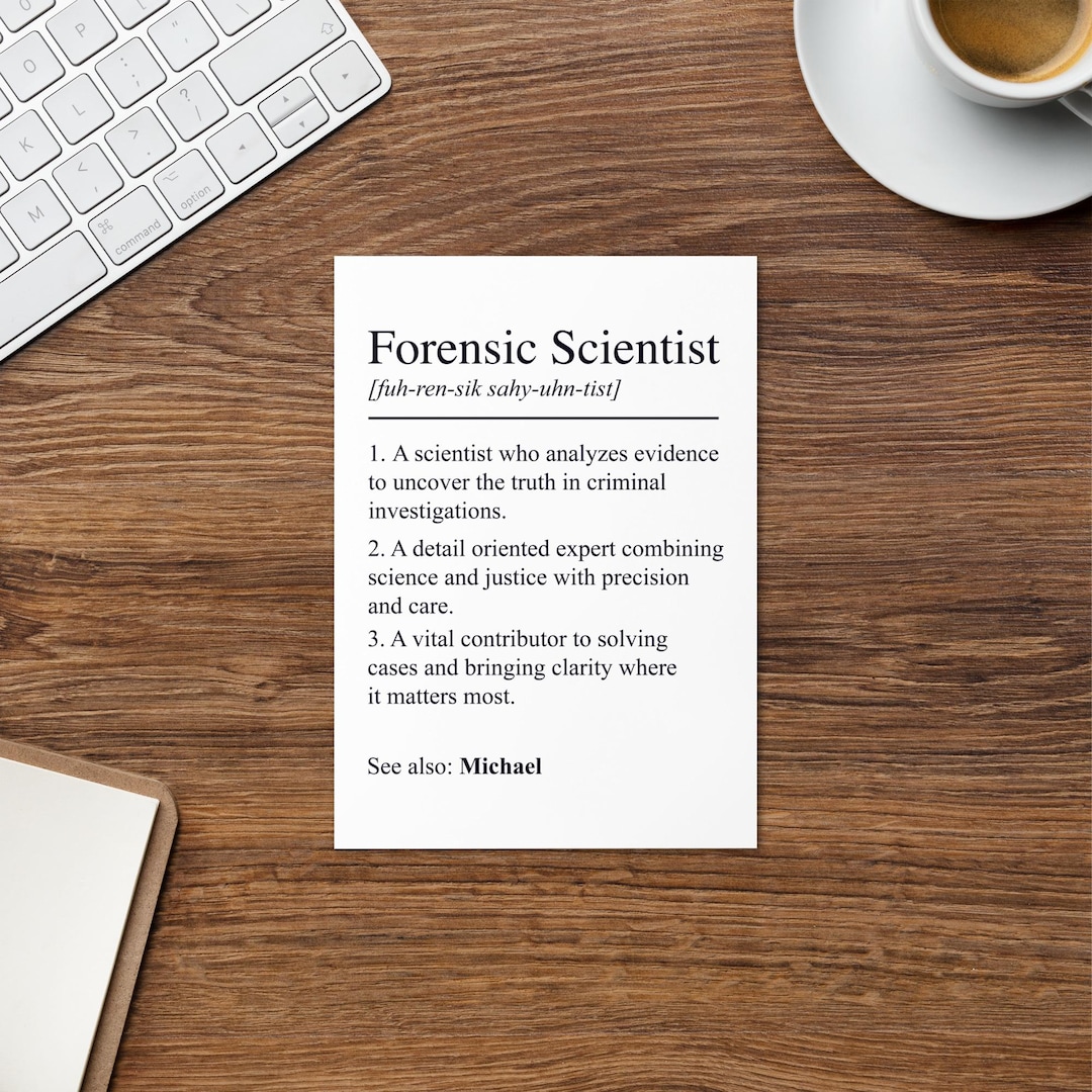 Forensic Scientist Gift, Personalized Crime Lab Card, Forensic Science ...