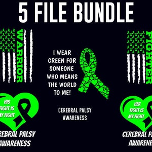Cerebral Palsy Png Bundle, Cerebral Palsy Awareness Month, Green Ribbon Png, Cerebral Palsy Clip Art, Instant Download, Digital File