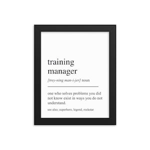 Cadeau pour directeur de formation, Art mural pour directeur de formation, Cadeaux pour directeur de formation, Cadeau de retraite pour directeur de formation, Art de bureau pour directeur de formation