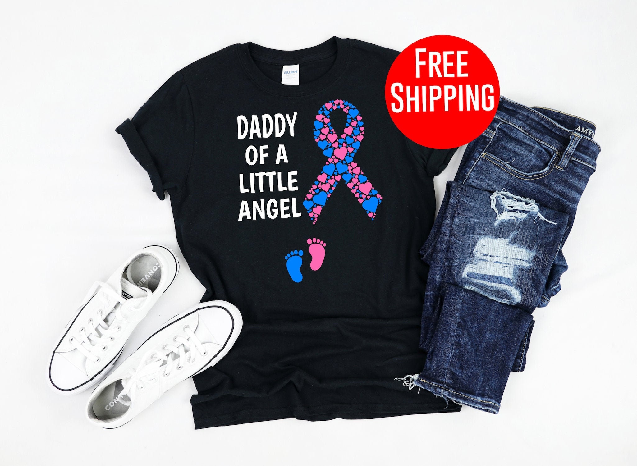 Daddy Of An Angel T-Shirt National Pregnancy And Infant Loss Daddy Of An Angel T-Shirt National Pregnancy And Infant Loss