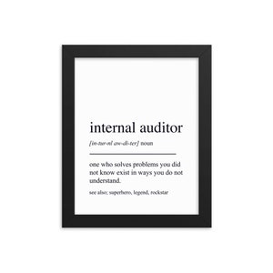 Cadeau pour auditeur interne, oeuvre d'art murale pour auditeur interne, cadeaux pour auditeur interne, décoration murale auditeur interne, impression d'art auditeur interne