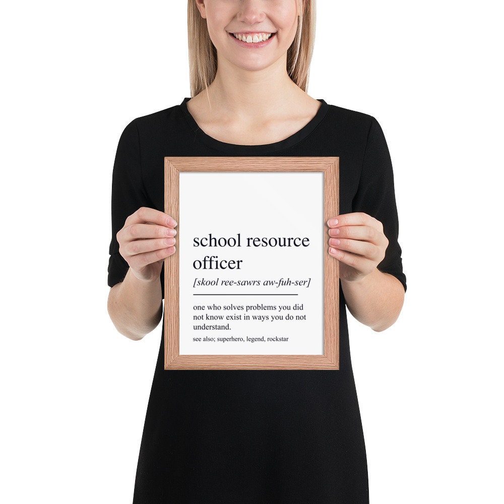 School Resource Officer Appreciation Gift - Acrylic Desk Decor Sign With Wood Stand (FSA158)