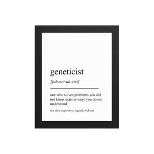 Geneticist Gift, Geneticist Wall Art, Gifts For Geneticist, Geneticist Wall Decor, Geneticist Retirement Gift, Geneticist Thank You Gift