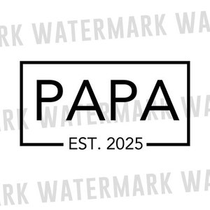 Est-ce que papa est devenu 2025 Svg, Svg faire-part de grossesse, Nouveau papa est 2025 Svg, Svg promu papa, Bientôt papa, Fichiers Cricut, Sublimation