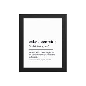Afdrukbare muurkunst taartdecorateur – Leuk bakcadeau voor patissiers en bakkers