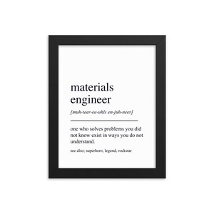 Presente de engenheiro de materiais, arte de parede de engenheiro de materiais, presentes para engenheiro de materiais, decoração de parede de engenheiro de materiais, impressão de arte de engenheiro