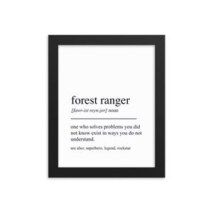 Cadeau garde forestier, art mural garde forestier, cadeaux pour garde forestier, décoration murale garde forestier, impression d'art garde forestier, cadeaux garde forestier