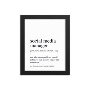 Regalo per social media manager, decorazione da parete per social media manager, regali per social media manager, regalo per decorazione da parete per ufficio social media manager