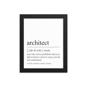 Architect Gift, Architect Wall Art, Architect Graduation Gift, Architect Wall Decor, Architect Art Print, Architect Graduate