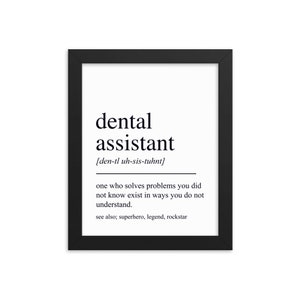 Presente para assistente dentário, arte de parede para assistente dentário, presentes para assistente dentário, decoração de escritório para assistente dentário, impressão de arte para assistente dentário