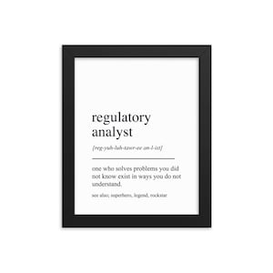 Regulierungsanalytiker Geschenk, Regulierungsanalytiker Wandkunst, Geschenke für Regulierungsanalytiker, Regulierungsanalytiker Wanddekoration, Wertschätzungsgeschenk