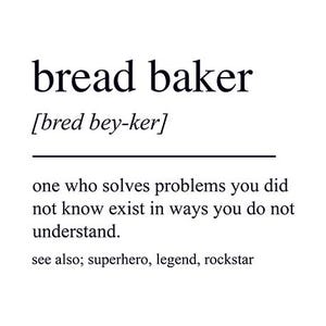 Bread Baker PNG-bestand – rustieke bakken clipart voor sublimatie, afdrukbare ambachtelijke keuken kunst, zelfgebakken brood ontwerp