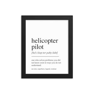 Prezent dla pilota helikoptera, Sztuka ścienna dla pilota helikoptera, Prezenty dla pilota helikoptera, Prezent na emeryturę dla pilota helikoptera, Ukończenie szkoły przez pilota helikoptera