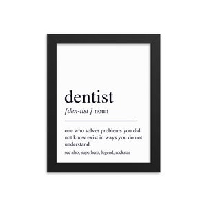 Prezent dla dentysty, Sztuka ścienna dla dentysty, Prezenty dla dentysty, Prezent na emeryturę dla dentysty, Dekoracja ścienna dla dentysty, Wydruki artystyczne dla dentysty, Dekoracja gabinetu dentystycznego