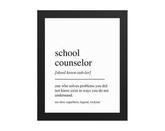 School Counselor Gift, School Counselor  Wall Art, Gifts For School Counselor, School Counselor Wall Decor, School Counselor Thank You Gift