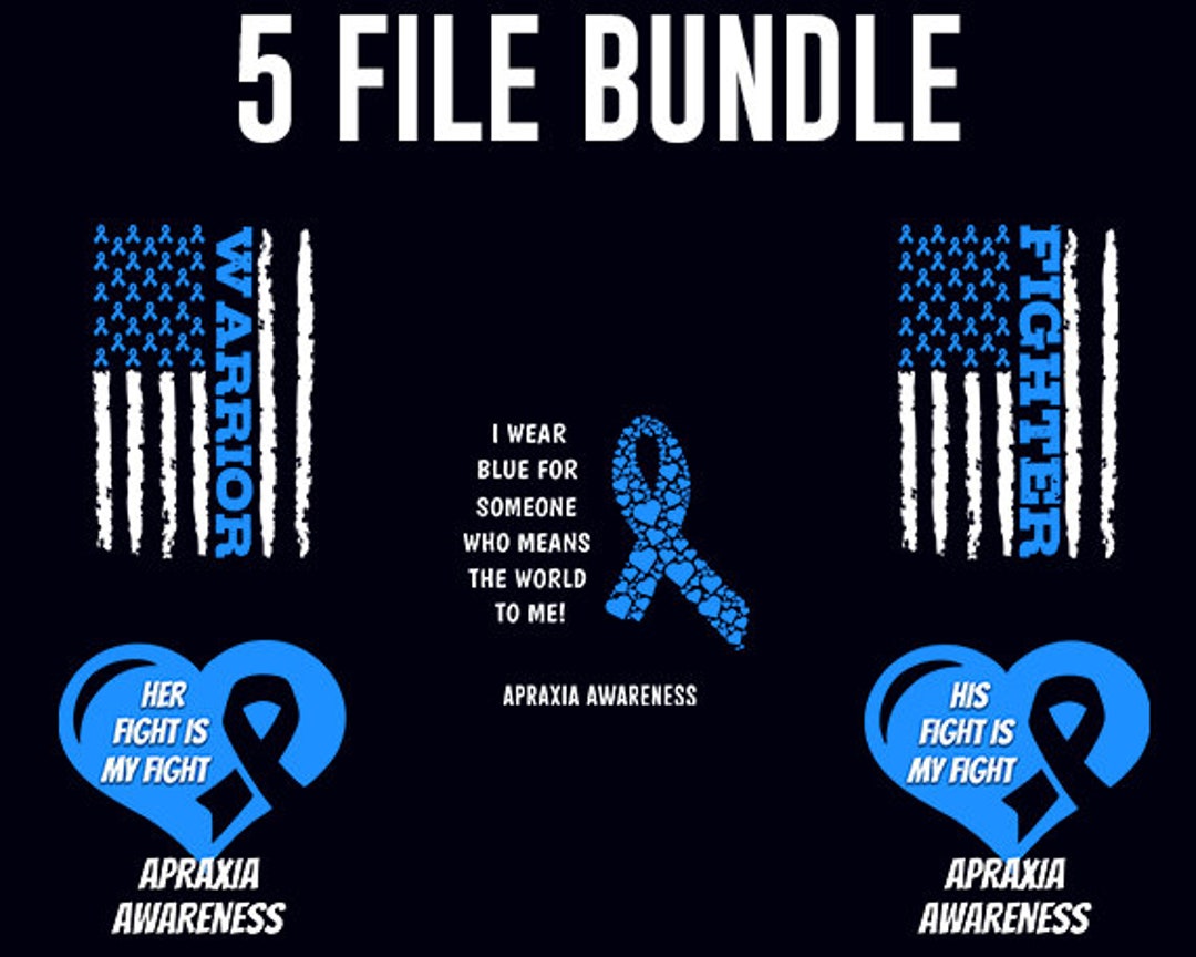 Apraxia Png Bundle, Apraxia Awareness, Blue Ribbon, Speech Therapy ...