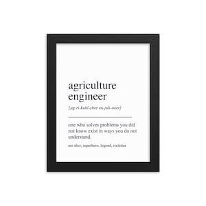 Cadeau pour ingénieur agricole, oeuvre d'art murale pour ingénieur agricole, cadeaux pour ingénieur agricole, décoration murale d'ingénieur agricole, décoration de bureau