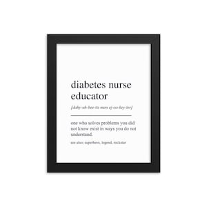 Cadeau éducateur infirmière en diabète, art mural éducateur infirmière en diabète, cadeaux pour infirmière éducatrice en diabète, décoration murale infirmière éducatrice en diabète