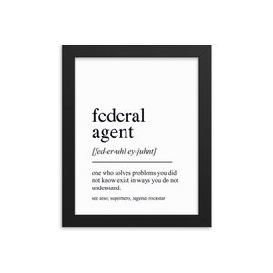 Federal Agent Gift, Federal Agent Kunst aan de muur, Geschenken voor Federal Agent, Federal Agent Pensioen Gift, Federal Agent Wall Decor