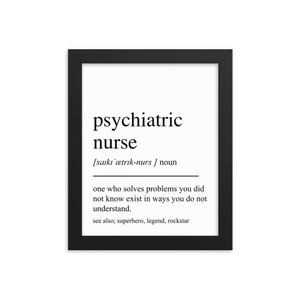 Cadeau infirmière psychiatrique, art mural infirmière psychiatrique, cadeaux pour infirmière psychiatrique, cadeau de retraite d'infirmière psychiatrique, déco infirmière psychiatrique