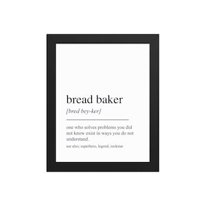 Afdrukbare muurkunst Bread Baker – Rustiek keukendecor Cadeau voor ambachtelijke bakkers