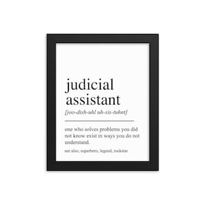 Gerichtlicher Assistent Geschenk, justizieller Assistent Wandkunst, Geschenke für justizieller Assistent, justizieller Assistent Ruhestandsgeschenk, Büro-Wand-Dekor
