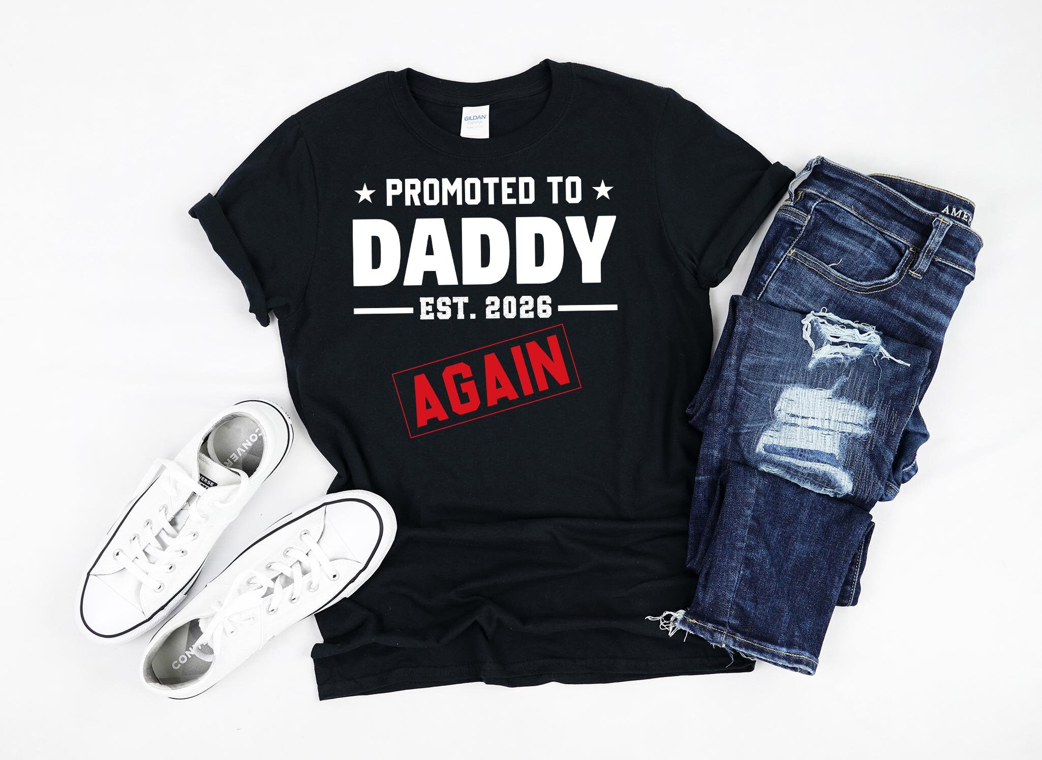 T-shirt Papa 2026 Loading - Cadeau Futur Papa, Citation Drôle - Coupe Classique Légère