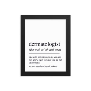 Regalo de dermatólogo, Arte de pared de dermatólogo, Regalo de graduación de dermatólogo, Decoración de pared de dermatólogo, Decoración de oficina de dermatólogo