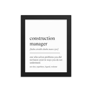 Cadeau bouwmanager, kunst aan de muur bouwmanager, cadeaus voor bouwmanager, pensioneringscadeau bouwmanager