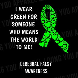 Cerebral Palsy Png, Cerebral Palsy Awareness Month, Green Ribbon Png, Cerebral Palsy Clip Art, Instant Download, Digital File