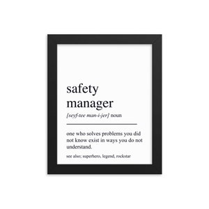Regalo del gerente de seguridad, arte de la pared del gerente de seguridad, regalos para el gerente de seguridad, regalo de jubilación del gerente de seguridad, decoración de la pared de la oficina del gerente de seguridad
