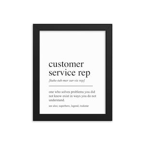 Cadeau représentant du service clientèle, art mural représentant du service clientèle, cadeaux pour représentant du service clientèle, cadeau de retraite d'un représentant du service clientèle