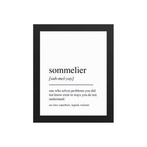 Sommelier Gift, Sommelier Wall Art, Gifts For Sommelier, Sommelier Wall Decor, Sommelier Retirement Gift, Sommelier Thank You Gift