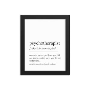 Psychotherapeut Geschenk, Psychotherapeut Wandkunst, Geschenke für Psychotherapeuten, Psychotherapeut Büro Dekor, Psychotherapie Wandkunst