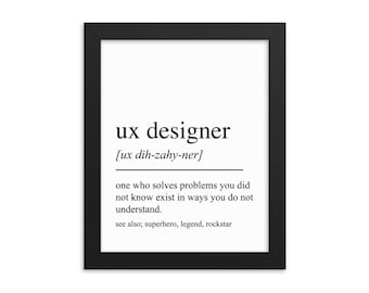 Ux Designer Gift, Ux Designer Wall Art, Cadeau voor Ux Designer, Ux Designer Wall Decor, Ux Designer Art Print, Ux Designer Office Decor