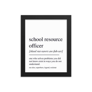 School Resource Officer Gift, School Resource Officer Wall Art, Gifts For School Resource Officer, School Resource Officer Office Decor