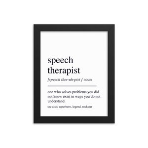 Cadeau d'orthophoniste, art mural d'orthophoniste, cadeaux pour orthophoniste, décoration de bureau d'orthophoniste, impression d'art d'orthophoniste