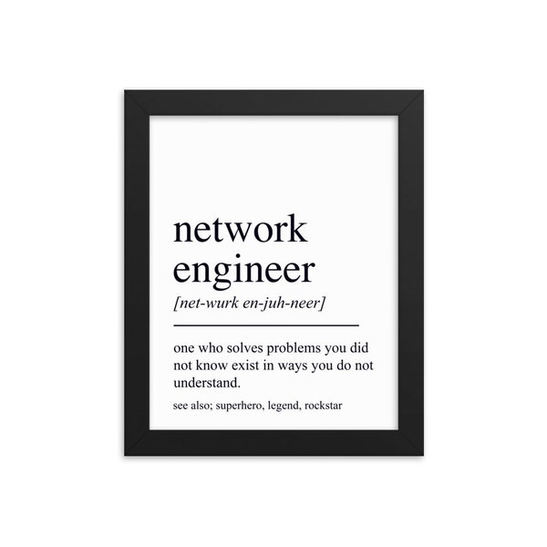 Network Engineer Gift, Network Engineer Wall Art, Gifts For Network Engineer, Network Engineer Wall Decor, Network Engineer Office Decor