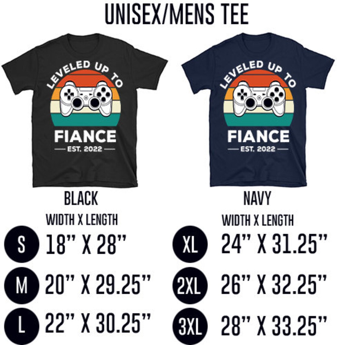 2022 Fiance Christmas Gifts Leveled Up To Fiance Est 2022 / Shirt / Tank Top / Hoodie / Etsy