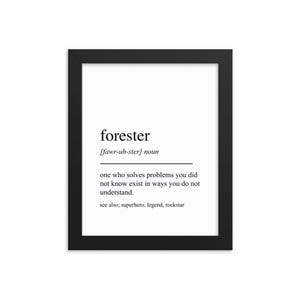 Forester Gift, Forester Wall Art, Gifts For Forester, Forester Wall Decor, Forester Art Print, Forester Office Decor, Forester Retirement