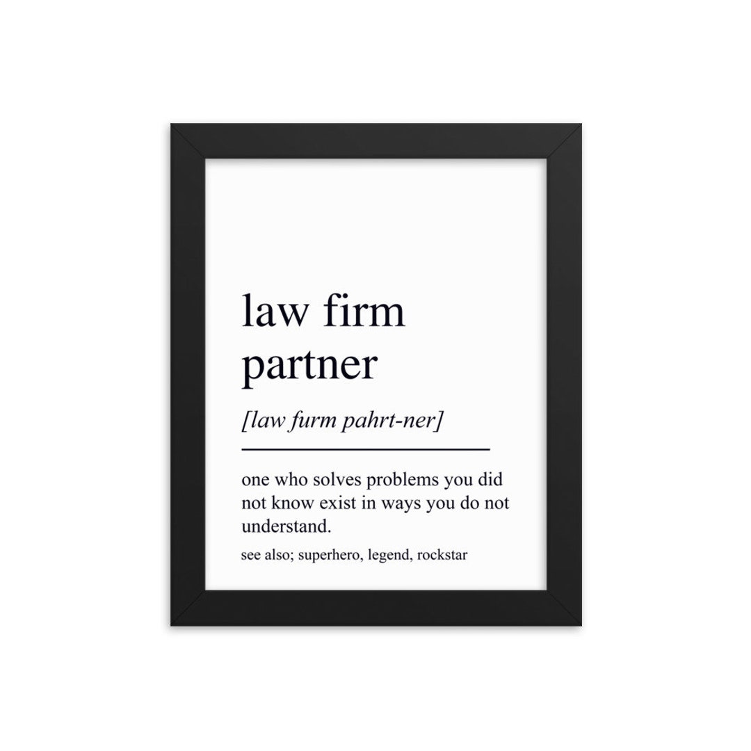 Law Firm Partner Gift, Law Firm Partner Wall Art, Gift for Law Firm