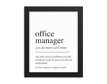 Office Manager Gift, Office Manager Wall Art, Gifts For Office Manager, Office Manager Retirement Gift, Office Manager Wall Decor Gift