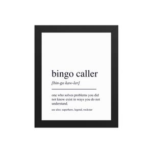Presente para quem chama o bingo, Arte de parede para quem chama o bingo, Presentes para quem chama o bingo, Decoração de parede para quem chama o bingo, Presente de agradecimento para quem chama o bingo, Presente de agradecimento
